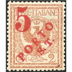 Terre Redente - Trentino Alto Adige - Bolzano 3 - 1918/19 - Floreale 2 c. con soprast. a macchina in rosso "5", n° BZ3 145. Cert