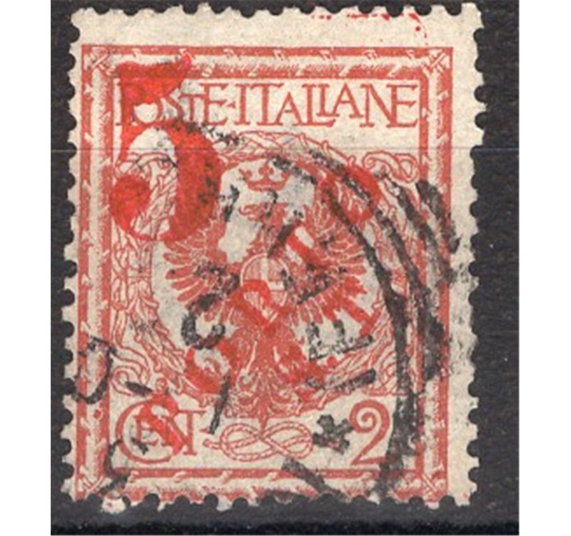 Terre Redente - Trentino Alto Adige - Bolzano 3 - 1918/19 - Floreale 2 c. con soprast. a macchina in rosso "5", n° BZ3 145. Cert