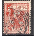 Terre Redente - Trentino Alto Adige - Bolzano 3 - 1918/19 - Floreale 2 c. con soprast. a macchina in rosso "5", n° BZ3 145. Cert