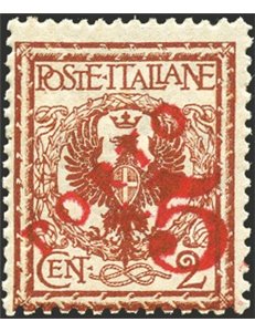 Terre Redente - Trentino Alto Adige - Bolzano 3 - 1919 - Floreale 2 c. con soprast. “PORTO ST”, n° BZ3 148. Cert.: Biondi. Cat. 