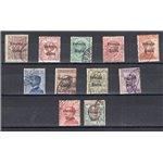 Terre Redente - Venezia Giulia - 1918/19 - Soprast., serie n° 19/29. Cert.: Biondi. Cat. € 700 (U)