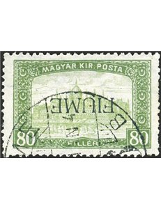 Terre Redente - Fiume - 1918/19 - Mietitori 20 f. violetto con soprast. a macchina capovolta, n° 16a. Cert.: Biondi. Cat. € 300 