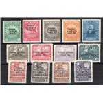 Terre Redente - Fiume - 1919 - Fondazione Studio Dott. Grossich soprast., serie n° 99/111. Cat. 300 (*)