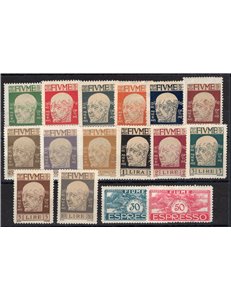 Terre Redente - Fiume - 1920 - Effigie di G. D'annunzio e Cavalieri (espressi), serie n° 113/26 + Ex 1/2. Cert.: IC. Cat. 550 (*