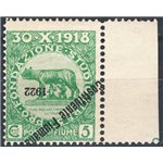 Terre Redente - Fiume - 1921 - Fondazione Studio 5 c. verde con soprast. "Costituente Fiumana" senza data, n° 179da. Cat. € 200 