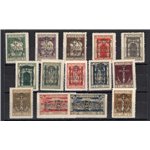 Terre Redente - Fiume - 1924 - S. Vito soprast., serie n° 202/13 + Ex 9/10. Cat. € 400 (**)