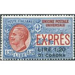 Terre Redente - Dalmazia - 1922 - Espresso 1,20 £ di corona su 1,20 £ soprast., n° 2 con ottima centratura. Cert.: Biondi. Cat. 