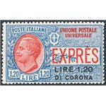 Terre Redente - Dalmazia - 1922 - Espresso 1,20 £ su 1,20 £ di corona, n° 2. Cert.: IC. Cat. € 1.500 (**)