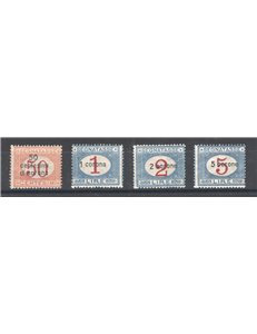 Terre Redente - Dalmazia - 1922 - Segnatasse soprast., serie n° 1/4. Cert.: IC. Cat. € 750 (**)