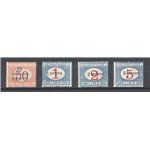 Terre Redente - Dalmazia - 1922 - Segnatasse soprast., serie n° 1/4. Cert.: IC. Cat. € 750 (**)