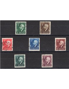 Occup. Italiane - Albania - 1942 - Unione Italo - Albanese, serie n° 30/36. Cat. € 250 (U)