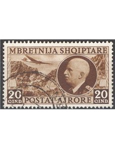 Occup. Italiane - Albania - 1939 - P.A. Vittorio Emanuele, n° 4. Cat. € 120 (U)
