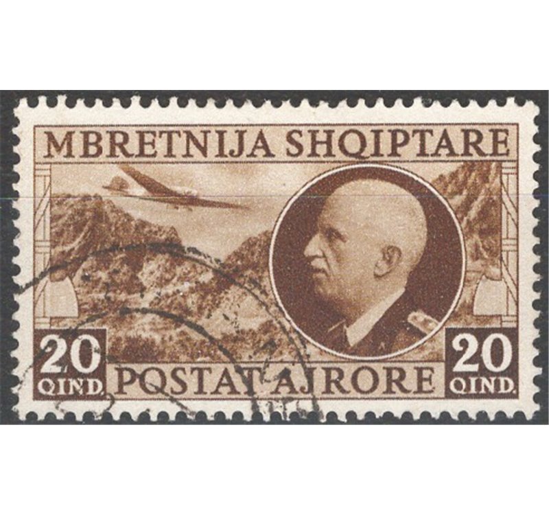 Occup. Italiane - Albania - 1939 - P.A. Vittorio Emanuele, n° 4. Cat. € 120 (U)