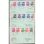 Occup. Italiane - Lubiana - 26/4/1941 - Tre lettere non viaggiate affrancate con serie Re Pietro formato grande con soprastampa 