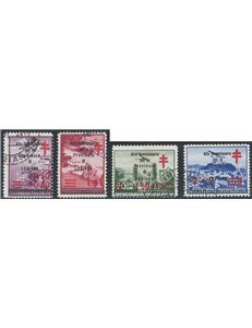 Occup. Italiane - Lubiana - 1941 - Francobolli di Jugoslavia Croce Rossa con soprast., serie n° 57/60. Firm.: Chia - Raybaudi. C