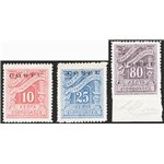Occup. Italiane - Corfù - Occup. Militare Italiana - 1941 - Segnatasse soprast., serie n° 1/3. Firm.: AD - Fiecchi. Cert.: IC. C
