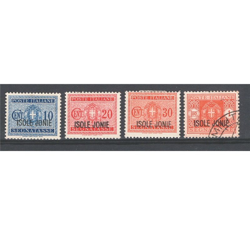 Occup. Italiane - Isole Jonie - 1941 - Segnatasse serie n° 1/4. Cat. € 50 (U)