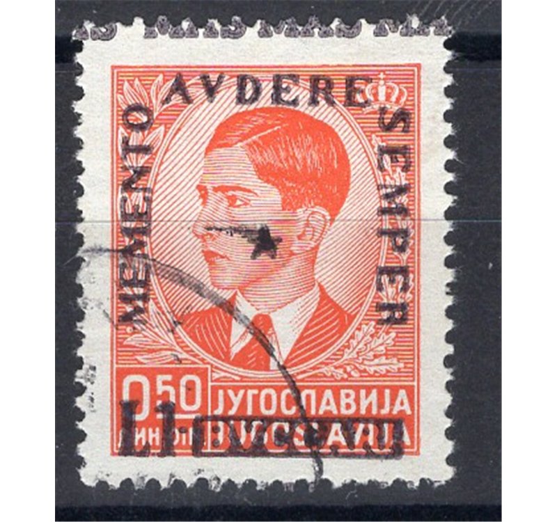 Occup. Italiane - Zona Fiumano Kupa - 1941 - Beffa di Buccari 1 l. su 50 p., n° 35. Cat. € 90 (U)