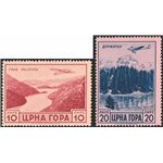 Occup. Italiane - Montenegro - 1943 - Serto della Montagna, serie n° 60/69 + P.A. 26/31. Cert.: IC. Cat. € 550 (**)