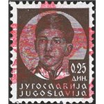 Occup. Italiane - Libero Montenegro - Partigiani di Ivangrad - 1943/44 - Francobolli di Montenegro Re Pietro 0,25 d. nero con so