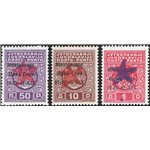 Occup. Italiane - Libero Montenegro - Partigiani di Ivangrad - 1943/44 - Segnatasse di Montenegro con soprast. in rosso carminio