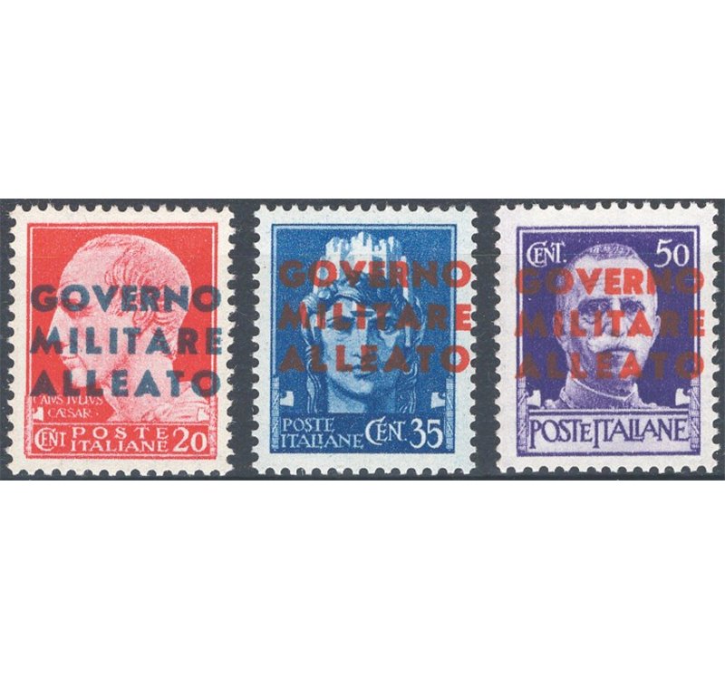 Occup. Straniere dei Territori Italiani - Occup. Anglo-Americana - Napoli - 1943 - Imperiale soprast. “GOVERNO MILITARE ALLEATO”