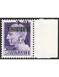 Occup. Straniere dei Territori Italiani - Occup. Jugoslava - Istria (Pola) - 1945 - Imperiale L. 4 su L. 2 su L. 1 violetto sopr