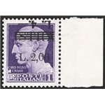Occup. Straniere dei Territori Italiani - Occup. Jugoslava - Istria (Pola) - 1945 - Imperiale L. 4 su L. 2 su L. 1 violetto sopr