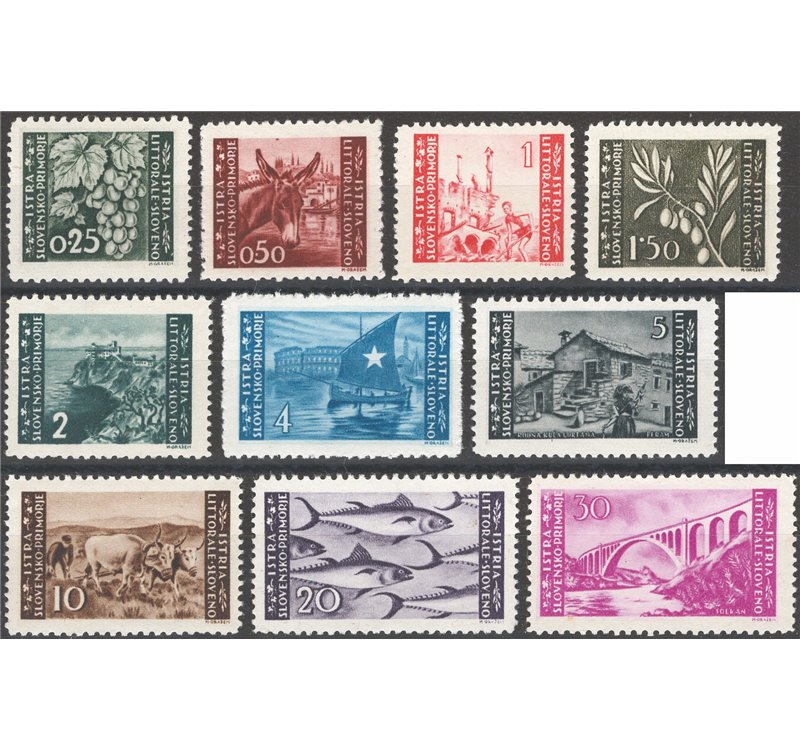 Occup. Straniere dei Territori Italiani - Occup. Jugoslava - Istria e Litorale Sloveno - 1946 - Definitiva dent. 10½x11½, serie 