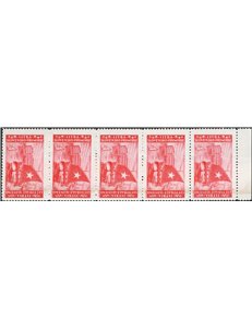 Occup. Straniere dei Territori Italiani - Occup. Jugoslava - Istria e Litorale Sloveno - 1945 - Definitiva di Zagabria 4 £ rosso