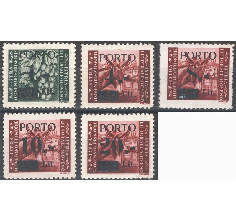 Occup. Straniere dei Territori Italiani - Occup. Jugoslava - Istria e Litorale Sloveno - 1946 - Segnatasse soprast., tassello 2°