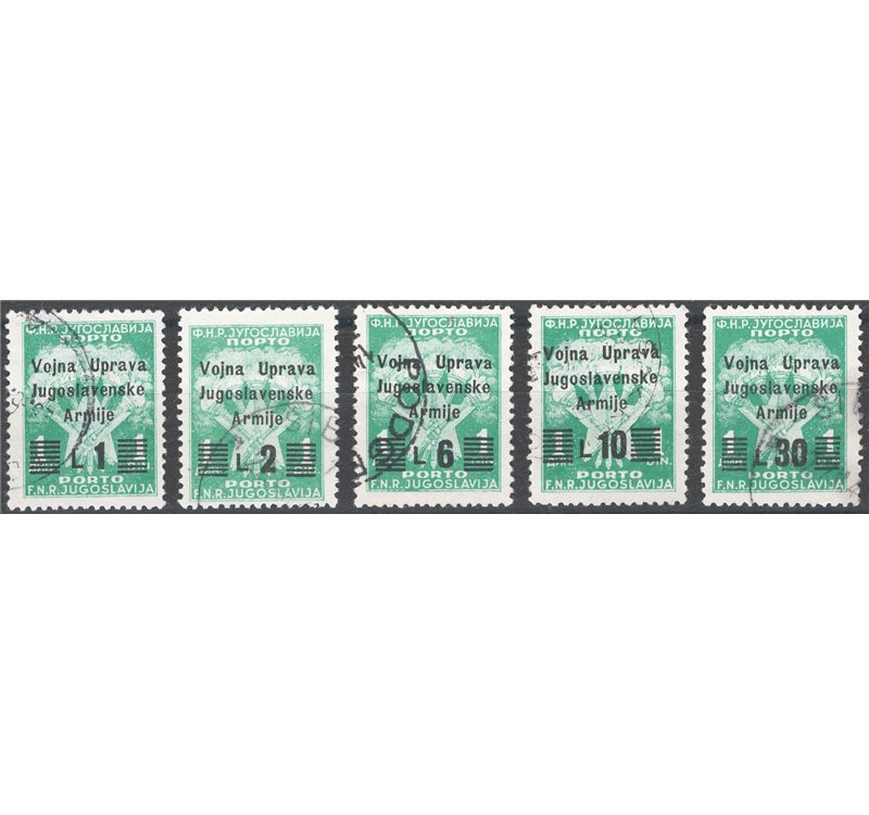 Occup. Straniere dei Territori Italiani - Occup. Jugoslava - Litorale Sloveno (Amm. Militare Jugoslava) - 1947 - Segnatasse sopr