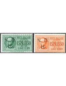 Occup. Straniere dei Territori Italiani - Occup. Jugoslava - Primosten - 1944 - Espressi con soprast. a mano N.D.H., tiratura 20