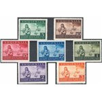 Occup. Straniere dei Territori Italiani - Occup. Tedesca - Albania - 1944 - Pro sinistrati, serie n° 15/21. Cat. € 175 (**)