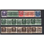 Occup. Straniere dei Territori Italiani - Occup. Tedesca - Zara - 1943 - Soprast. serie n° 24/34 + Ex 3-4. Cert.: IC. Cat. € 1.5