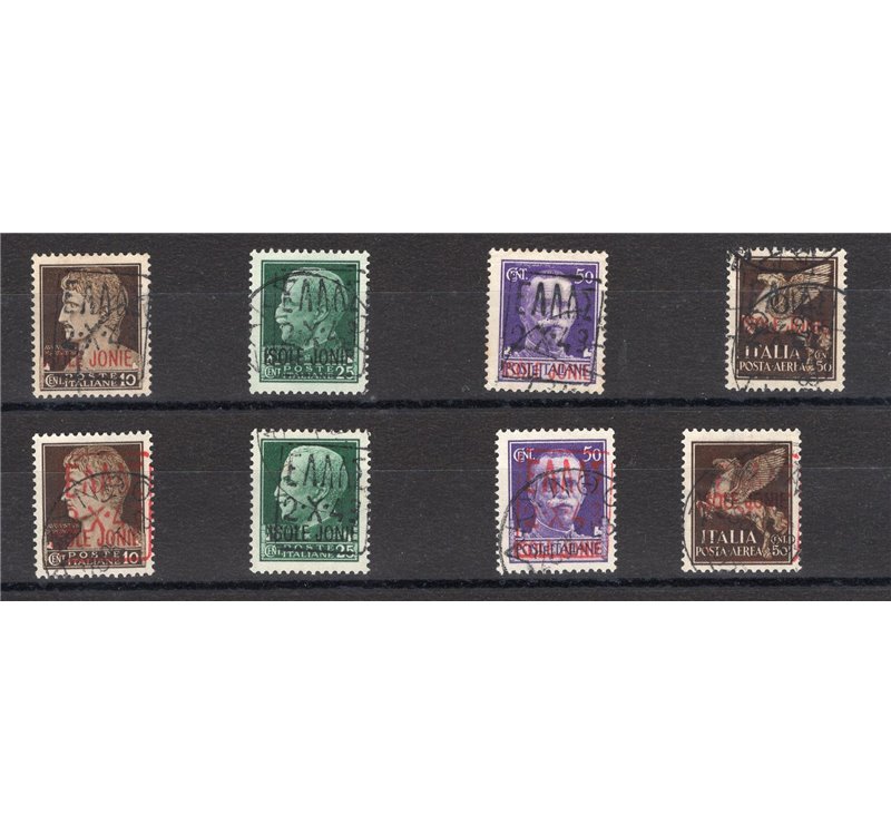 Occup. Straniere dei Territori Italiani - Occup. Tedesca - Zante - 1943 - Emissione completa soprast., n° 1/6 + P.A. 1/2. Firm.: