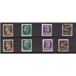 Occup. Straniere dei Territori Italiani - Occup. Tedesca - Zante - 1943 - Emissione completa soprast., n° 1/6 + P.A. 1/2. Firm.:
