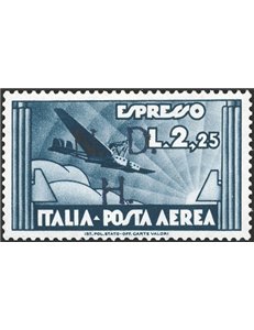 Occup. Straniere dei Territori Italiani - Occup. Croata - Sebenico - 1944 - P.A. Aeroespresso 2,25 £ con soprast. N.D.H., uno de