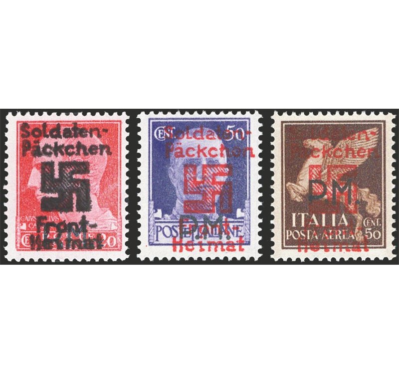 Occup. Straniere dei Territori Italiani - Occup. Tedesca - Egeo - Salonicco - Posta militare Imperiale 20 c. + 50 c. + P.A. 50 c