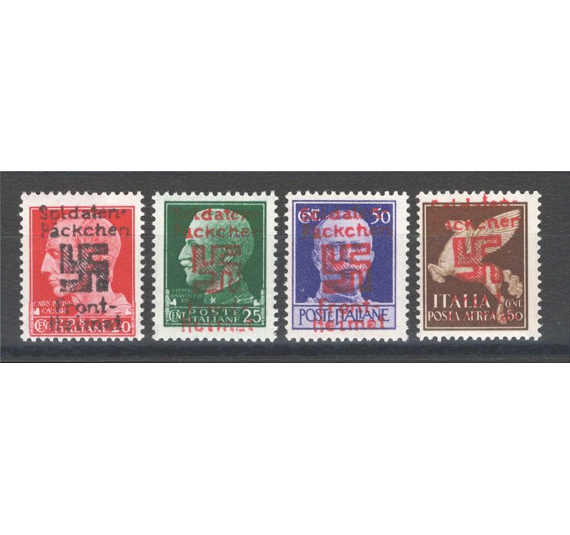 Occup. Straniere dei Territori Italiani - Occup. Tedesca - Egeo - Salonicco - Posta militare Imperiale 20 c. + 25 c. 50 c. + P.A