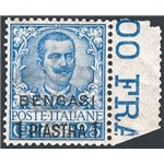 Uff. Post. all'Estero - Levante - Bengasi - 1901 - Floreale 25 c. azzurro soprast., n° 1 con ottima centratura. Cert.: IC. Cat. 