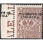Uff. Post. all'Estero - Levante - Tripoli di Barberia - 1915 - Floreale 1 c. con soprast. capovolta e parzialmente ripetuta sul 