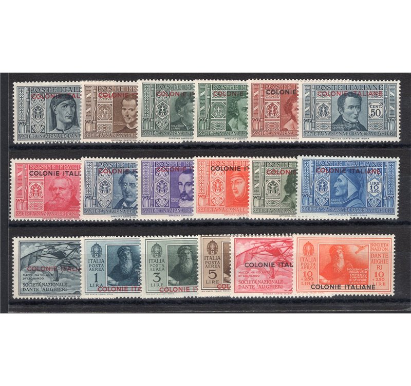 Emissioni Generali - 1932 - Dante, serie n° 11/22 + P.A. 8/13. Cat. € 250 (**)