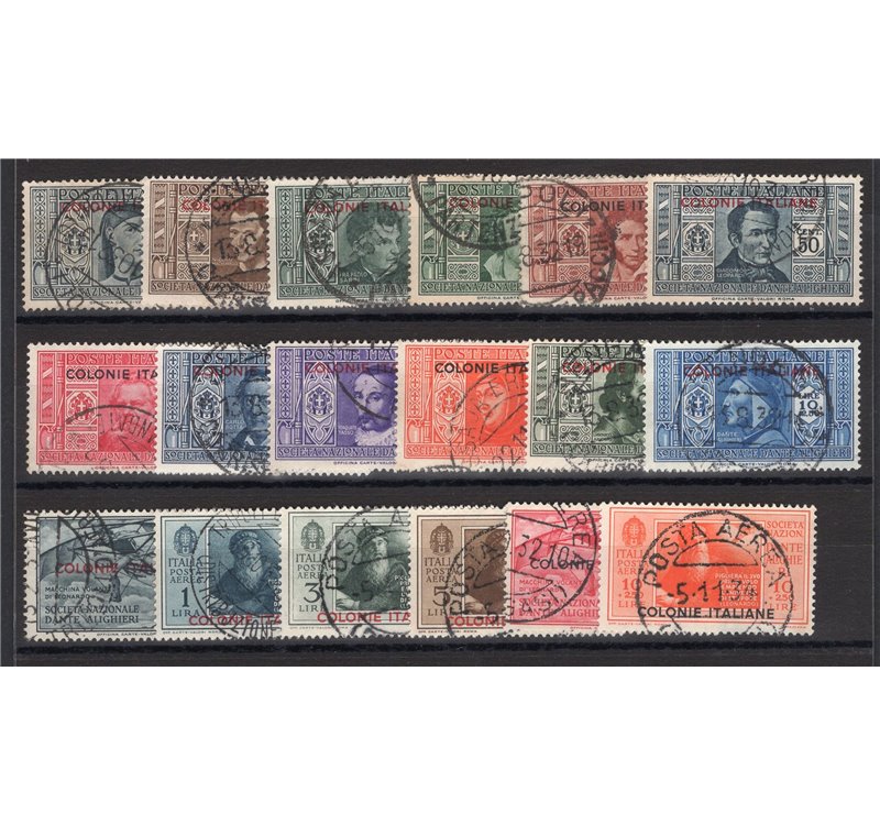 Emissioni Generali - 1932 - Dante, serie n° 11/22 + P.A. 8/13. Cat. € 425 (U)