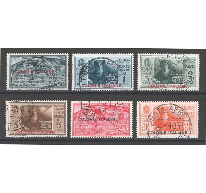 Emissioni Generali - 1932 - Dante Alighieri, P.A. serie n° 8/13. Cat € 200 (U)