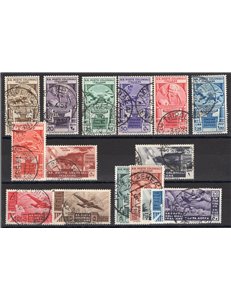 Emissioni Generali - 1933 - Cinquantenario Eritreo, serie n° 23/31 + P.A. 15/21. Cert.: IC. Cat € 1.850 (U)