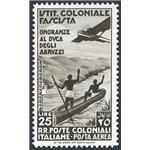 Emissioni Generali - 1934 - P.A. Onoranze al Duca degli Abruzzi 25 £ bruno nero, n° 30. Cat. € 120 (**)