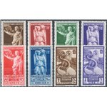 A.O.I. - 1938 - Bimillenario Augusteo, serie n° 21/26 + P.A. 14/15. Cat. € 45 (**)