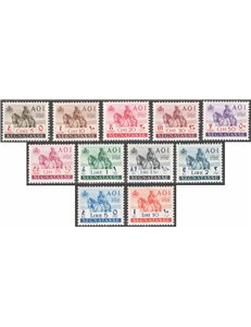 A.O.I. - 1942 - Segnatasse Cacciatore di leoni a cavallo, serie n° 14/24. Cat. € 100 (**)