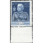 Cirenaica - 1926 - Giubileo 1,25 £ azzurro dent. 13½, n° 26 con buona centratura. Cert.: Biondi. Cat. € 2.500 (**)